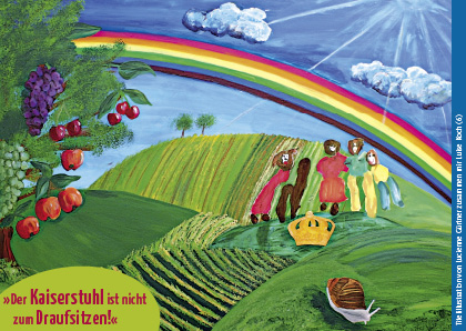 Postkarte mit Titelmotiv »Der Kaiserstuhl ist nicht zum Draufsitzen«